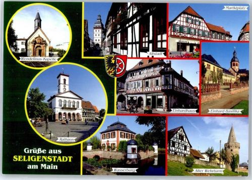 Seligenstadt Rathaus Marktplatz Wasserburg Einhardhaus Wehrturm Wendelinus Kapelle