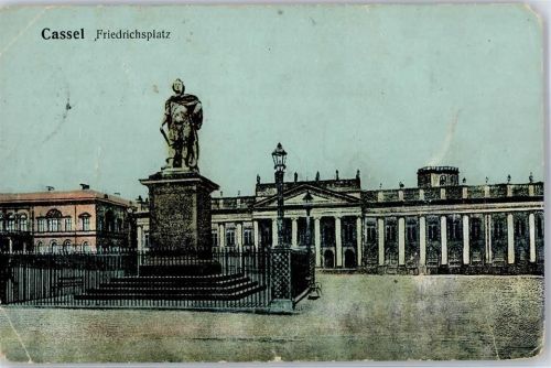 Kassel 1916 Friedrichsplatz Denkmal Feldpost WK I AKU1