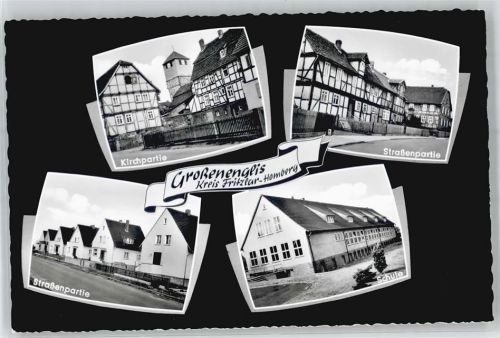 Großenenglis Kirchpartie Strasse Schule