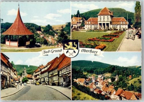 37539 W3362 Bad Grund , Harz - Kurpark Hauptstrasse Pavillon