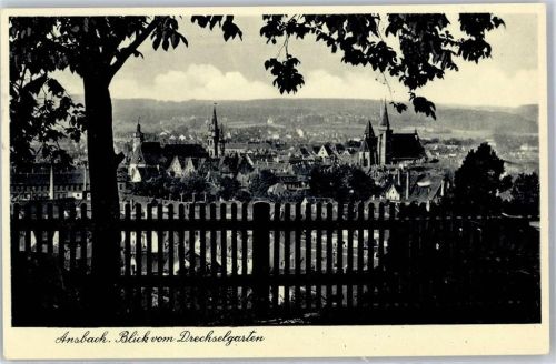 Ansbach Blick vom Drechselgarten