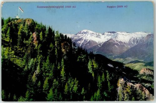 Klamm Sonnwendsteingipfel Raxalpe Ort lt. Stempel