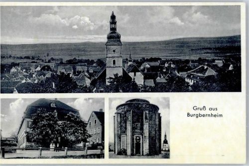 91593 W8801 Burgbernheim - Gasthaus zum Hirschen Kirche