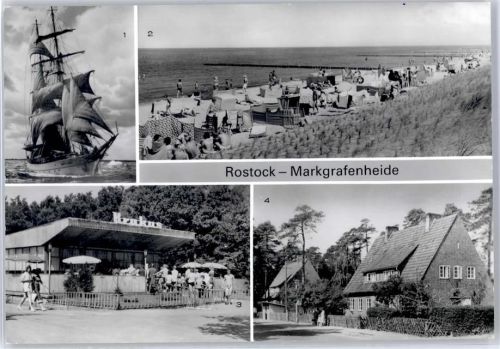 Markgrafenheide Segelschulschiff Wilhelm Pieck Strand Gasthaus Krakus Am Buswendeplatz