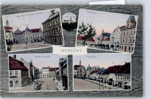 Benesov Hotel Posta Namesti Marktplatz Geschäft Schloss