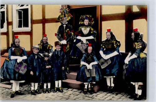 Brautpaar Trachten Schwälmer Foto AK
