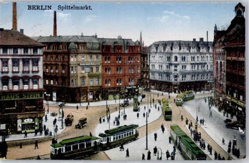 Berlin Mitte Spittelmarkt Straßenbahn Bahnpost Berlin Frankfurt