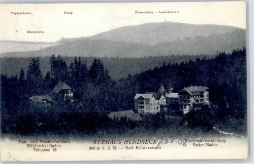 Bühlertal 1906 Gasthaus Kurhaus Hundseck