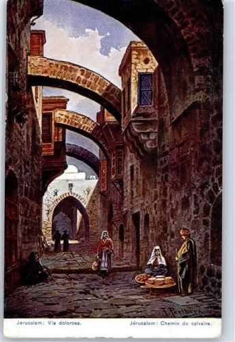 Jerusalem Via dolorosa sign. Perlberg