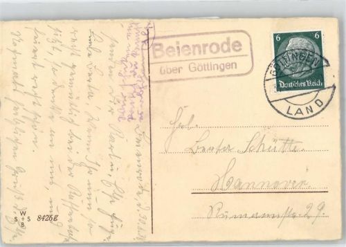 37130 W3407 Beienrode , Kr Göttingen Künstlerkarte Landpoststempel Geburtstag Blumen
