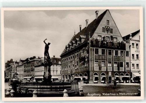 Augsburg Weberhaus Merkurbrunnen