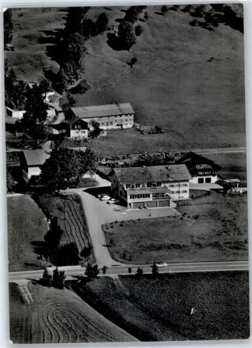 Thalkirchdorf Fliegeraufnahme Gasthaus Pension Zur Post