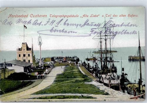 Cuxhaven Telegraphengebäude und Alte Liebe