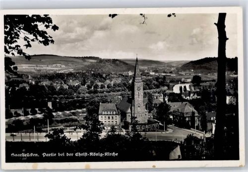 Saarbrücken Blick auf Christ-König-Kirche