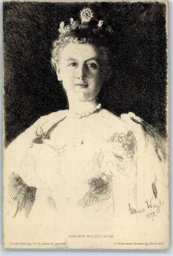 1899 sign. Weyle, Hans Königin Wilhelmina