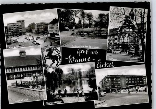 44623 W4690 Wanne-Eickel - Rathaus Hauptbahnhof Rathaus Stadt Sparkasse