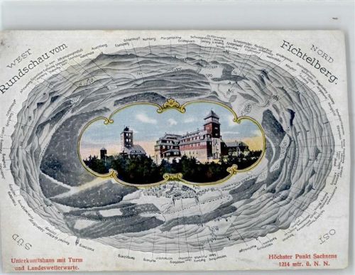 Fichtelberg Unterkunftshaus mit Turm und Landeswetterwarte