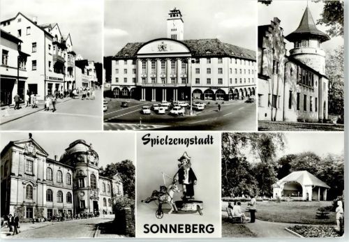 Sonneberg Karl Marx Straße Rathaus Schlossberg Spielzeugmuseum Park