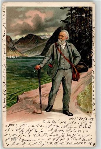 1902 Berge Wanderer