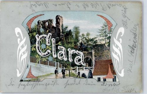 Clara Name auf AK 1904