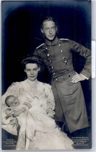 Kronprinzessin Cecilie mit Sohn Adel Kronprinz Wilhelm Foto AK
