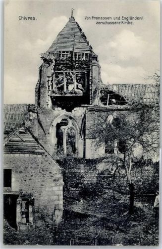Chivres zerschossene Kirche
