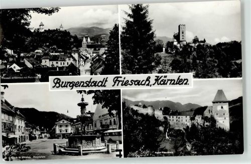 Friesach Burgenstadt Hauptplatz Brunnen Ruine Petersberg Kärnten