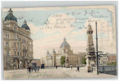 Leipzig 1901 Blick auf das Reichsgericht