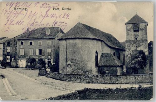 Heming 1916 Postamt Kirche Feldpost WK I