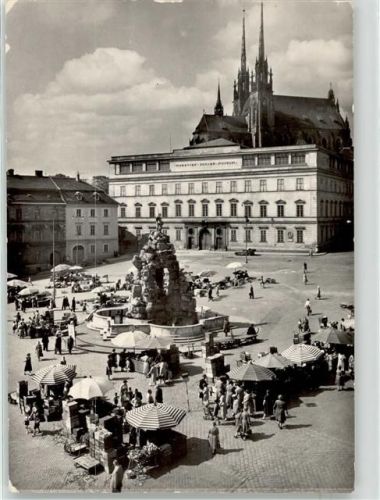 Brno 1965 Marktszene Kirche