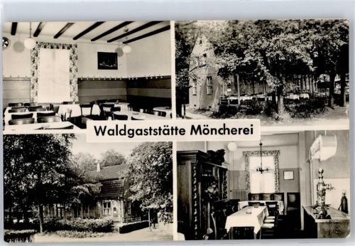 04416 O7113 Markkleeberg Foto AK Gasthaus Möncherei