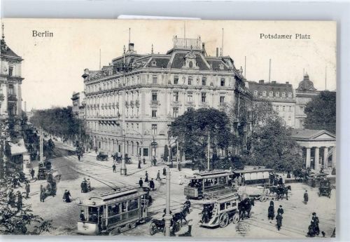 10115 W1000 Tiergarten - Potsamer Platz Straßenbahn Pferdekutsche