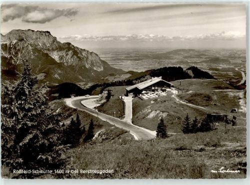 Berchtesgaden Roßfeldskihütte Fr.Boer Blick auf Untersberg Salzburg
