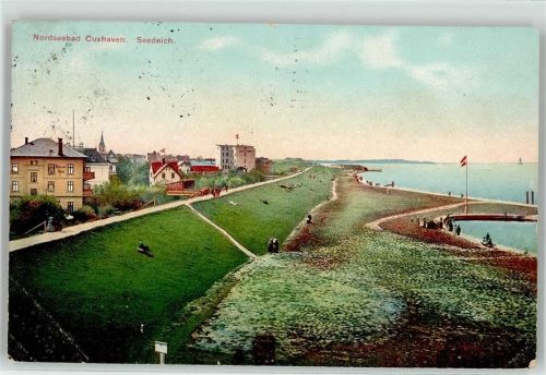 Cuxhaven 1910 Seedeich Strand