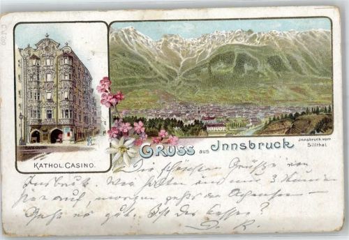 Innsbruck 1897 Gasthaus Kath. Casino