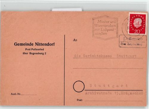 93152 W8411 Pollenried KEINE AK Landpoststempel