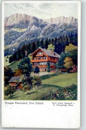 Edlach Pension Marienhof sign. H.Klingsbögl
