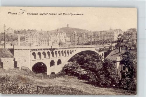 Plauen Friedrich-August-Brücke Real-Gymnasium