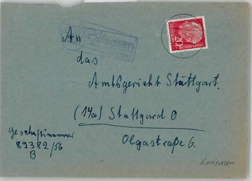 37574 W3352 Odagsen - Landpoststempel