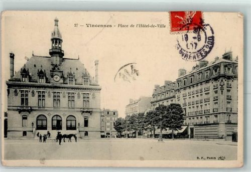 Vincennes 1907 Place de l`Hotel de Ville