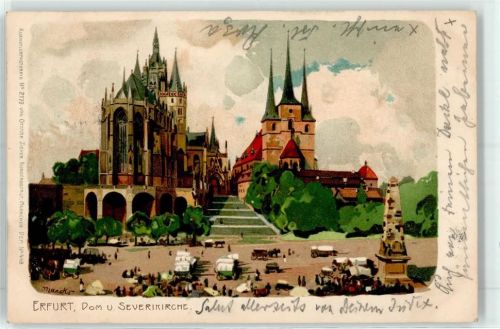 Erfurt 1902 Dom Severikirche