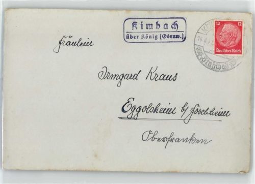 64668 W6149 Rimbach , Odenw - Landpoststempel