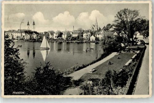 Bad Waldsee Kirche Ufer Segelboot