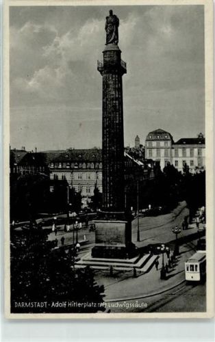 Darmstadt Luisenplatz Straßenbahn Ludwigsäule