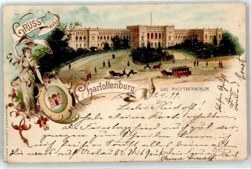 10115 W1000 Charlottenburg 1899 Lithographie Polytechnikum Berlin