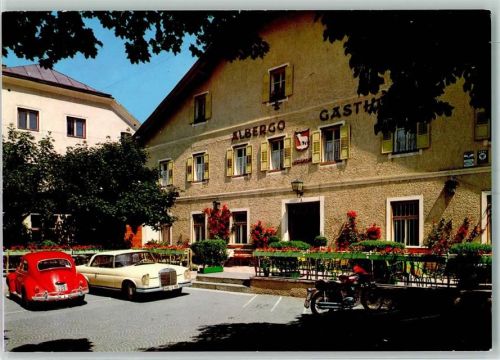 Monguelfo Tesido Gasthaus Lamm Mercedes VW Käfer Motorrad