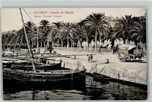 Alicante - Detalle del Muelle Bazar Pascual Lopez Boot