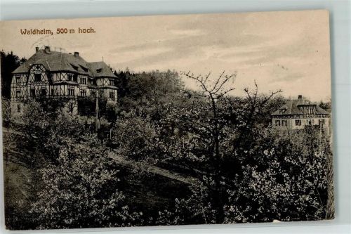 91617 W8802 Oberdachstetten 1913 - Waldheim 500 m hoch Ort lt. Stempel