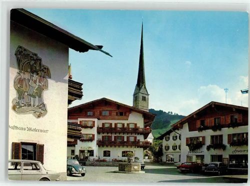 Alm 1970 Gasthaus Moseralm Kirche Auto