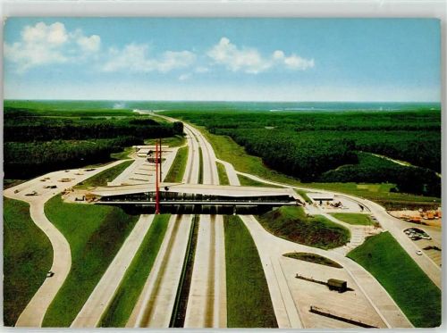 Holdorf Gasthaus Brücke Autobahn Dammer Berge Fliegeraufnahme